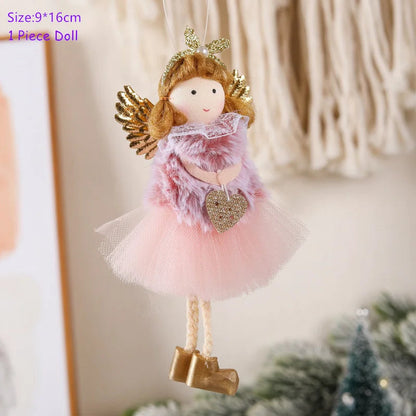 Christmas Decorations Christmas Angel Dolls New Year Gifts Navidad Xmas Tree Ornaments for Home Natal Noel Fall Decor