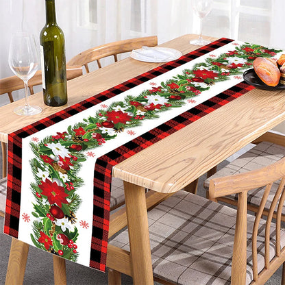 Christmas Table Runner TableCloth Merry Christmas Decoration for Home Xmas Ornament Navidad Noel Natal Gifts New Year