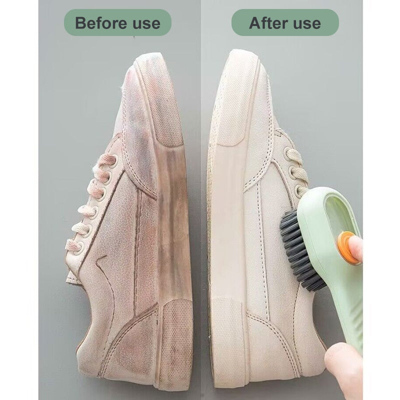 Cleaning Brush Soft Bristled Liquid Shoe Brush Long Handle Brush Clothes Brush Shoe Clothing Board Brush Household Cleaning Tool