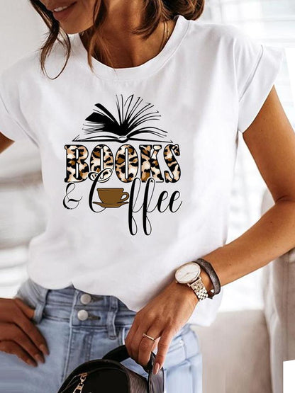 Clothing Fashion Tee Women T-shirt Summer Short Sleeve Print Clothes Music Sweet Trend Cute Graphic T Shirt Female Top MGQ29137