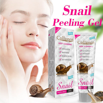 Collagen Snail Exfoliating Gel Gently Cleanses Pores Moisturizing Skin Anti Acne Remove Blackhead Face Peeling Cleanser 100ml