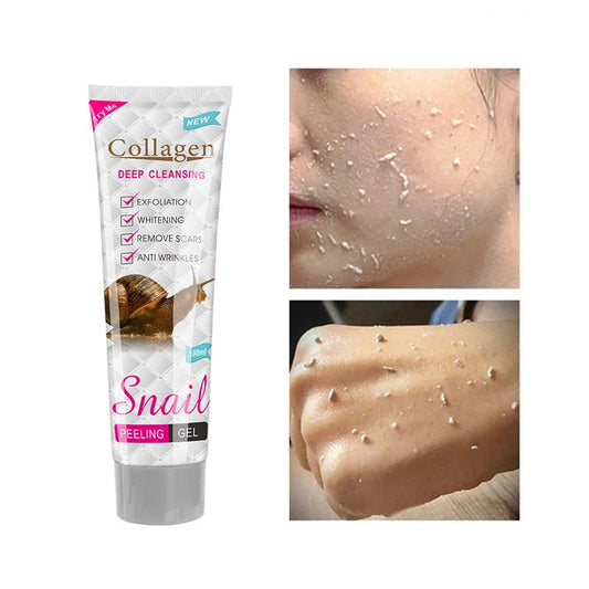 Collagen Snail Exfoliating Gel Gently Cleanses Pores Moisturizing Skin Anti Acne Remove Blackhead Face Peeling Cleanser 100ml