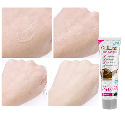 Collagen Snail Exfoliating Gel Gently Cleanses Pores Moisturizing Skin Anti Acne Remove Blackhead Face Peeling Cleanser 100ml
