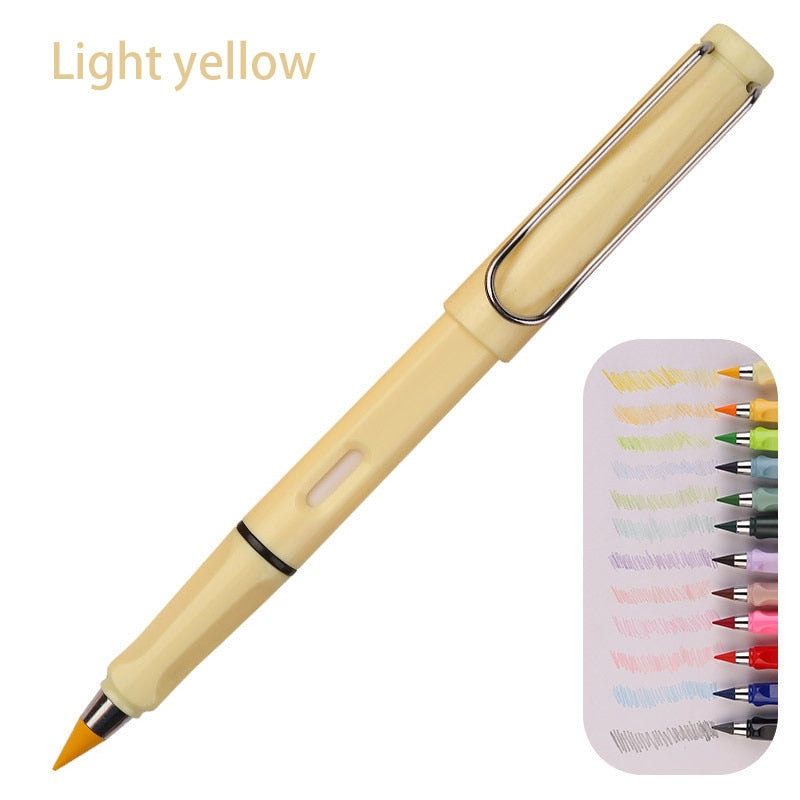 Colored Pencils New Technology Unlimited Writing No Ink Novelty Art Sketch Painting Tools Kid Gift School Supplies Stationery Light yellow