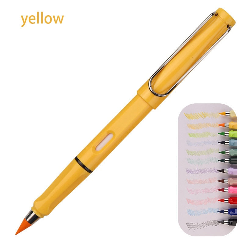 Colored Pencils New Technology Unlimited Writing No Ink Novelty Art Sketch Painting Tools Kid Gift School Supplies Stationery yellow