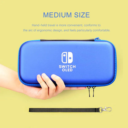 Crystal Clear Case Kit for Nintendo Switch Oled Carrying Travel Bag Pouch for Ns Oled Game Console Protection & Screen Protector