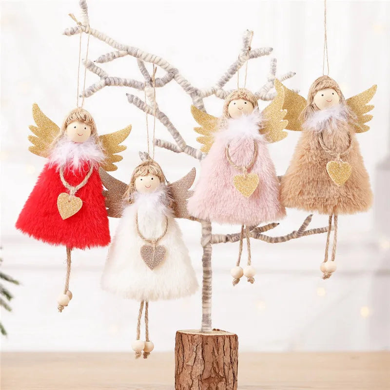 Cute Angel Ski Dolls Navidad Hanging Pendant Christmas Home Decor Xmas Tree Ornaments Noel Natal New Year Gifts Gnome