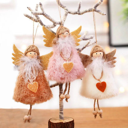 Cute Angel Ski Dolls Navidad Hanging Pendant Christmas Home Decor Xmas Tree Ornaments Noel Natal New Year Gifts Gnome