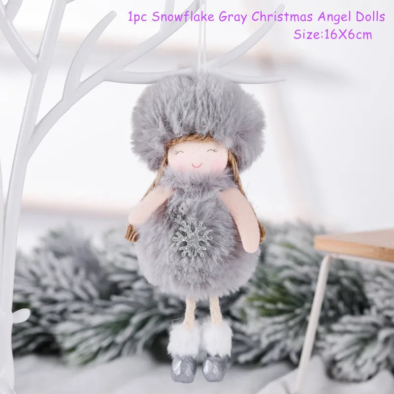 Cute Angel Ski Dolls Navidad Hanging Pendant Christmas Home Decor Xmas Tree Ornaments Noel Natal New Year Gifts Gnome A34