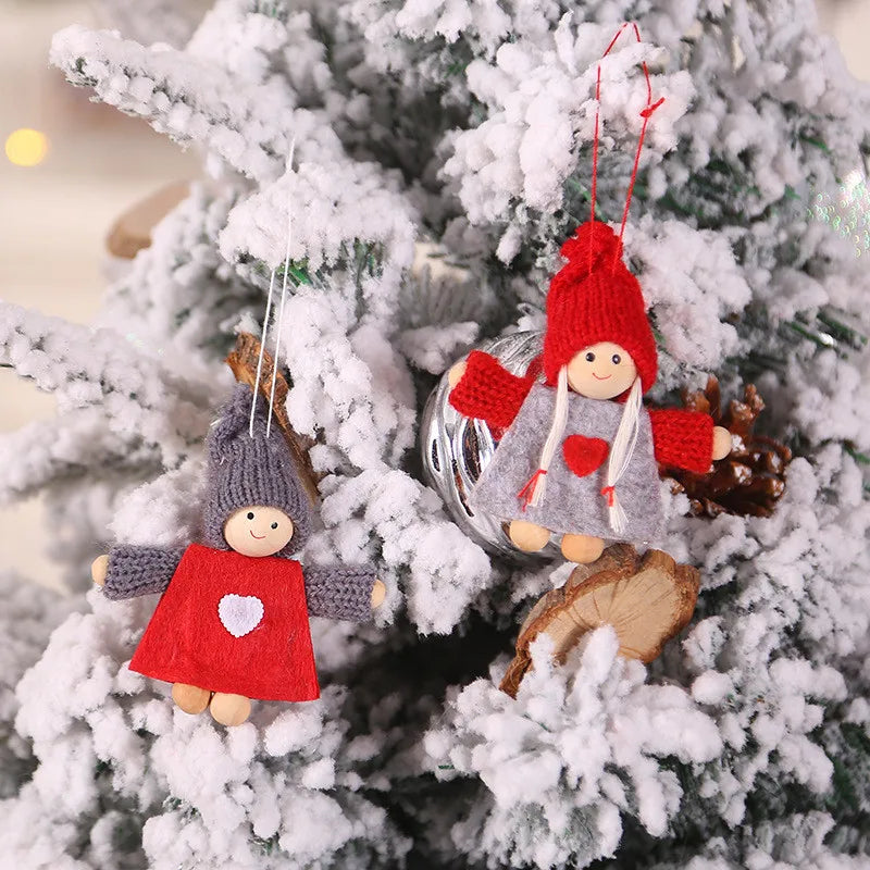 Cute Angel Ski Dolls Navidad Hanging Pendant Christmas Home Decor Xmas Tree Ornaments Noel Natal New Year Gifts Gnome