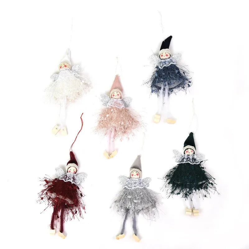 Cute Angel Ski Dolls Navidad Hanging Pendant Christmas Home Decor Xmas Tree Ornaments Noel Natal New Year Gifts Gnome