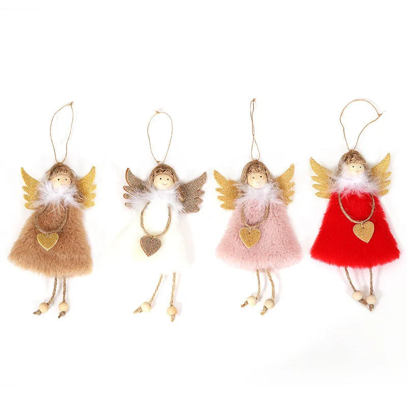 Cute Angel Ski Dolls Navidad Hanging Pendant Christmas Home Decor Xmas Tree Ornaments Noel Natal New Year Gifts Gnome