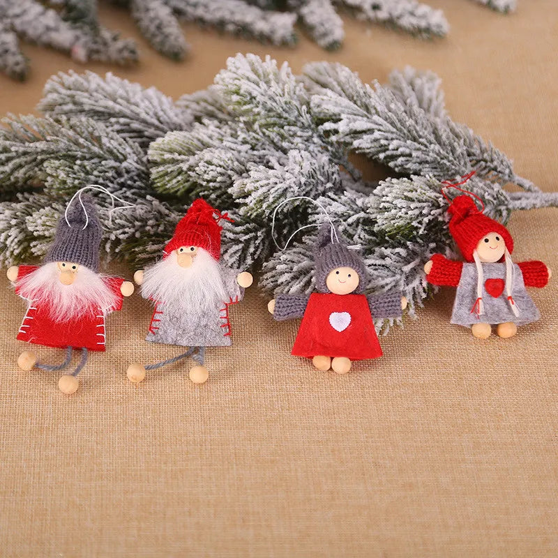 Cute Angel Ski Dolls Navidad Hanging Pendant Christmas Home Decor Xmas Tree Ornaments Noel Natal New Year Gifts Gnome