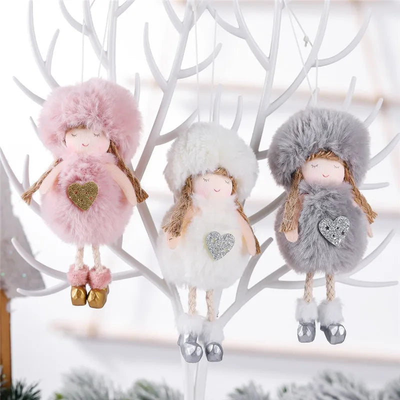 Cute Angel Ski Dolls Navidad Hanging Pendant Christmas Home Decor Xmas Tree Ornaments Noel Natal New Year Gifts Gnome