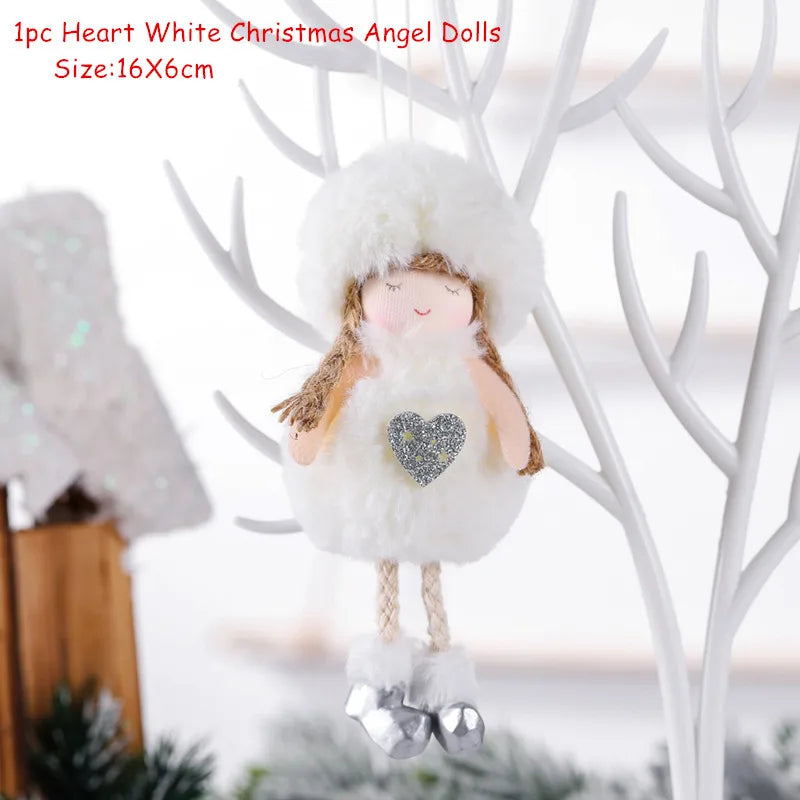 Cute Angel Ski Dolls Navidad Hanging Pendant Christmas Home Decor Xmas Tree Ornaments Noel Natal New Year Gifts Gnome A29