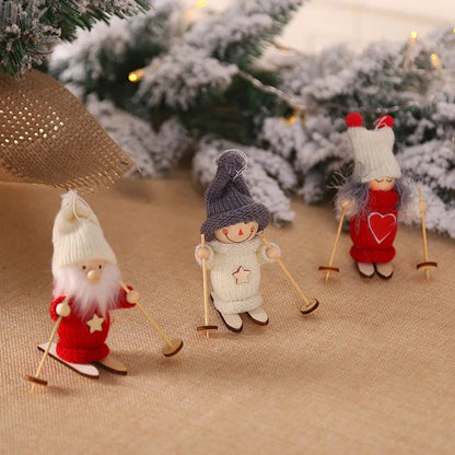 Cute Angel Ski Dolls Navidad Hanging Pendant Christmas Home Decor Xmas Tree Ornaments Noel Natal New Year Gifts Gnome