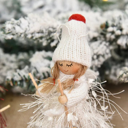 Cute Angel Ski Dolls Navidad Hanging Pendant Christmas Home Decor Xmas Tree Ornaments Noel Natal New Year Gifts Gnome