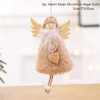 Cute Angel Ski Dolls Navidad Hanging Pendant Christmas Home Decor Xmas Tree Ornaments Noel Natal New Year Gifts Gnome A28
