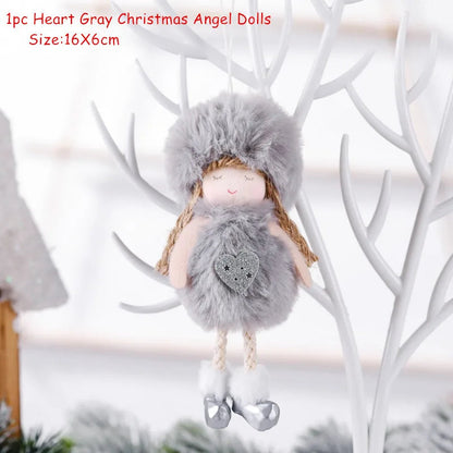 Cute Angel Ski Dolls Navidad Hanging Pendant Christmas Home Decor Xmas Tree Ornaments Noel Natal New Year Gifts Gnome A31