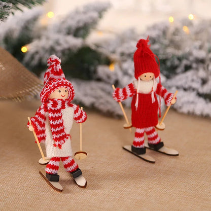 Cute Angel Ski Dolls Navidad Hanging Pendant Christmas Home Decor Xmas Tree Ornaments Noel Natal New Year Gifts Gnome