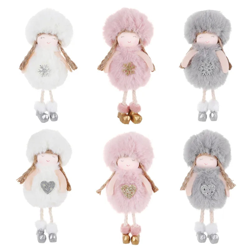 Cute Angel Ski Dolls Navidad Hanging Pendant Christmas Home Decor Xmas Tree Ornaments Noel Natal New Year Gifts Gnome