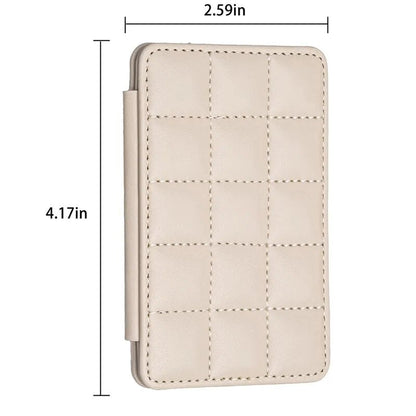 Cute Card Bag Can Be Pasted On The Mobile Phone Case Little Fragrance Macaron Color Card Bag With Buckle GZ BFK01-Beige