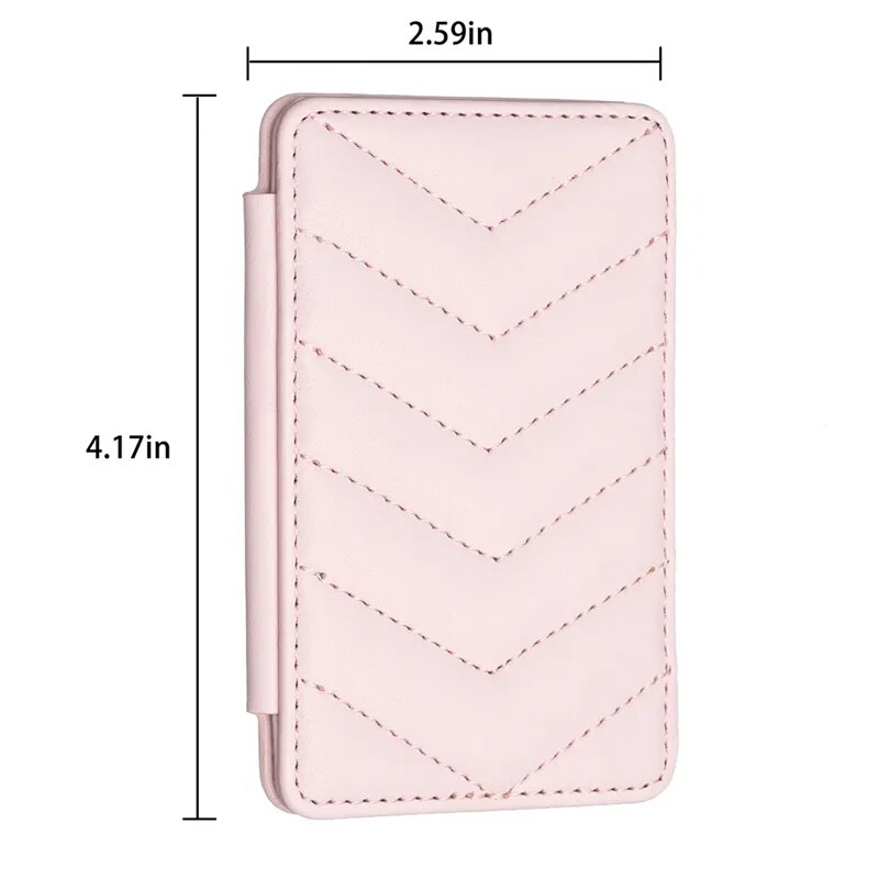 Cute Card Bag Can Be Pasted On The Mobile Phone Case Little Fragrance Macaron Color Card Bag With Buckle BL BFK02-Pink