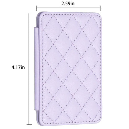 Cute Card Bag Can Be Pasted On The Mobile Phone Case Little Fragrance Macaron Color Card Bag With Buckle FX BFK05-Purple
