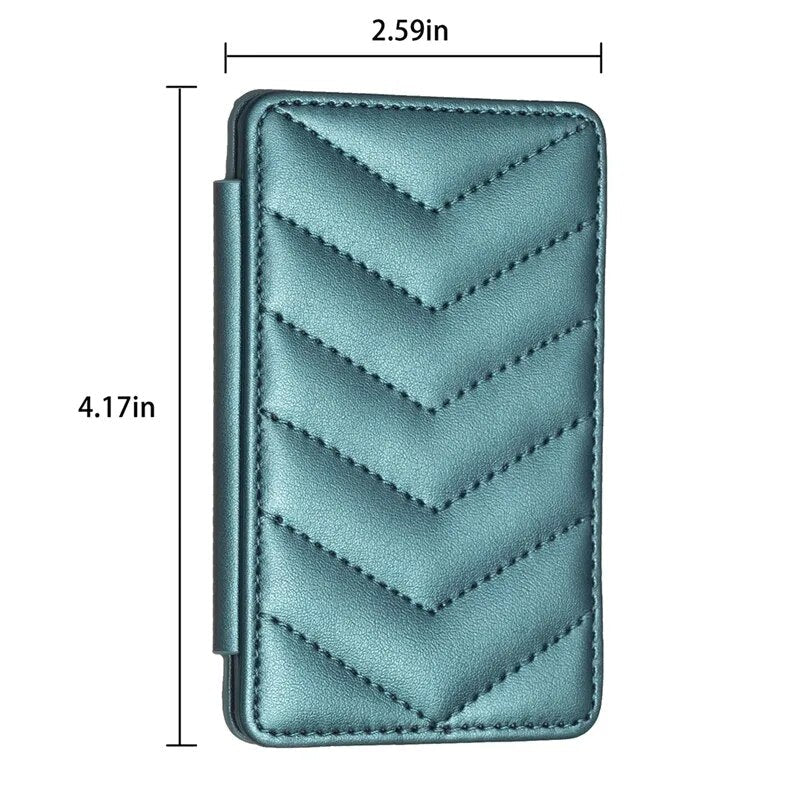 Cute Card Bag Can Be Pasted On The Mobile Phone Case Little Fragrance Macaron Color Card Bag With Buckle BL BFK02-Green