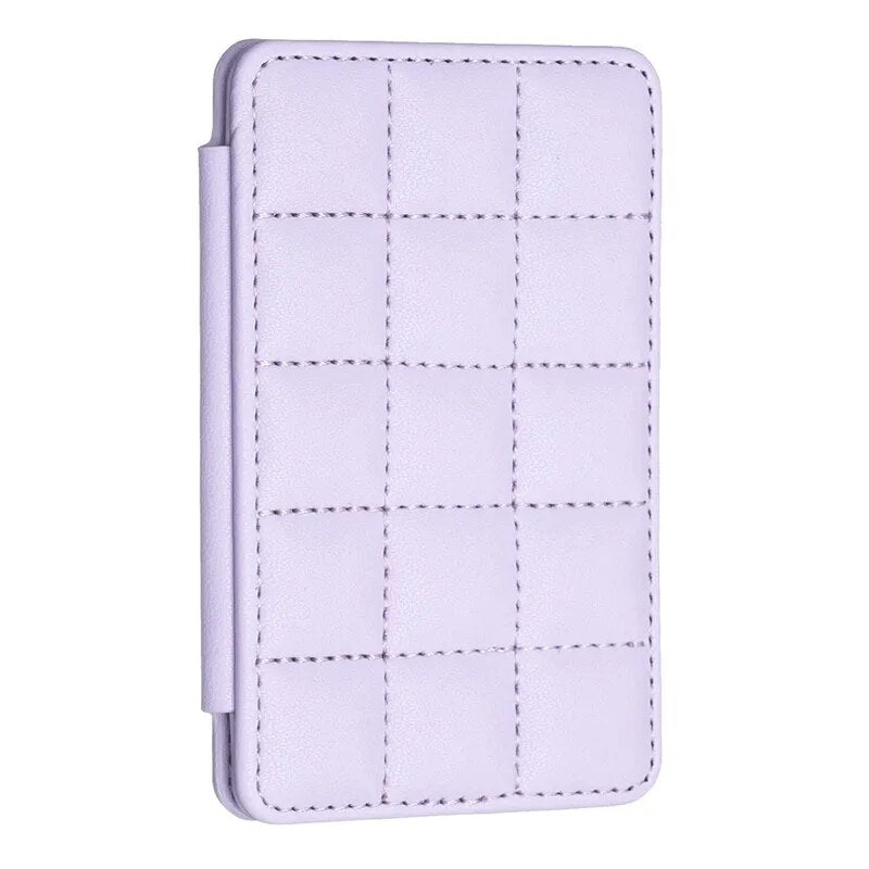 Cute Card Bag Can Be Pasted On The Mobile Phone Case Little Fragrance Macaron Color Card Bag With Buckle GZ BFK01-Purple