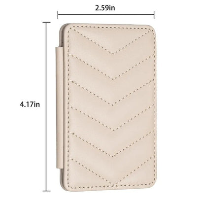 Cute Card Bag Can Be Pasted On The Mobile Phone Case Little Fragrance Macaron Color Card Bag With Buckle BL BFK02-Beige