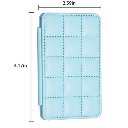 Cute Card Bag Can Be Pasted On The Mobile Phone Case Little Fragrance Macaron Color Card Bag With Buckle GZ BFK01-Blue