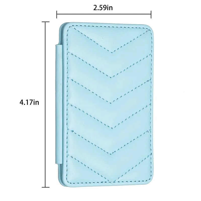 Cute Card Bag Can Be Pasted On The Mobile Phone Case Little Fragrance Macaron Color Card Bag With Buckle BL BFK02-Blue