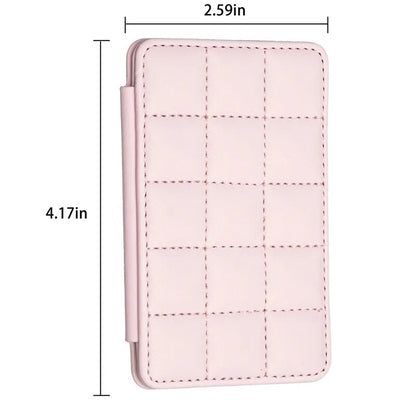 Cute Card Bag Can Be Pasted On The Mobile Phone Case Little Fragrance Macaron Color Card Bag With Buckle GZ BFK01-Pink