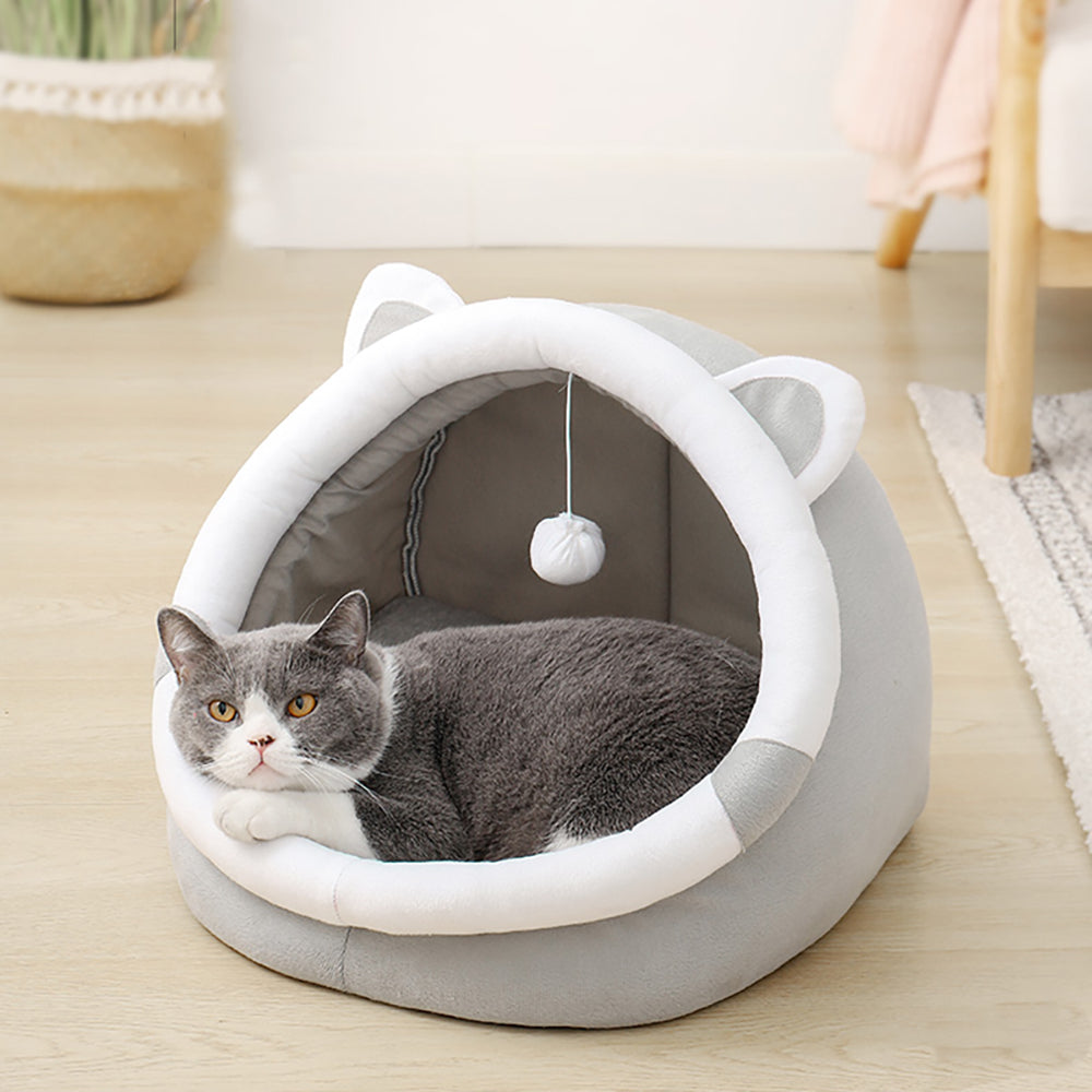 Cute Cat Bed Pet House Kitten Lounger Cushion Small Dog Tent Mat Washable Puppy Basket Cave Mat Soft for Cats House Bed Supplies