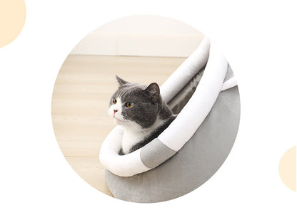 Cute Cat Bed Pet House Kitten Lounger Cushion Small Dog Tent Mat Washable Puppy Basket Cave Mat Soft for Cats House Bed Supplies