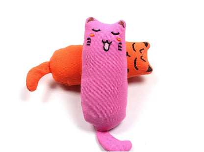 Cute Cat Toys Funny Interactive Plush Cat Toy Mini Teeth Grinding Catnip Toys Kitten Chewing Squeaky Toy Pets Accessories