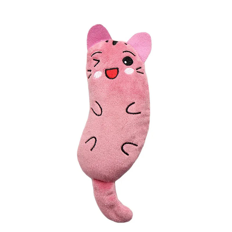 Cute Cat Toys Funny Interactive Plush Cat Toy Mini Teeth Grinding Catnip Toys Kitten Chewing Squeaky Toy Pets Accessories 02 pink