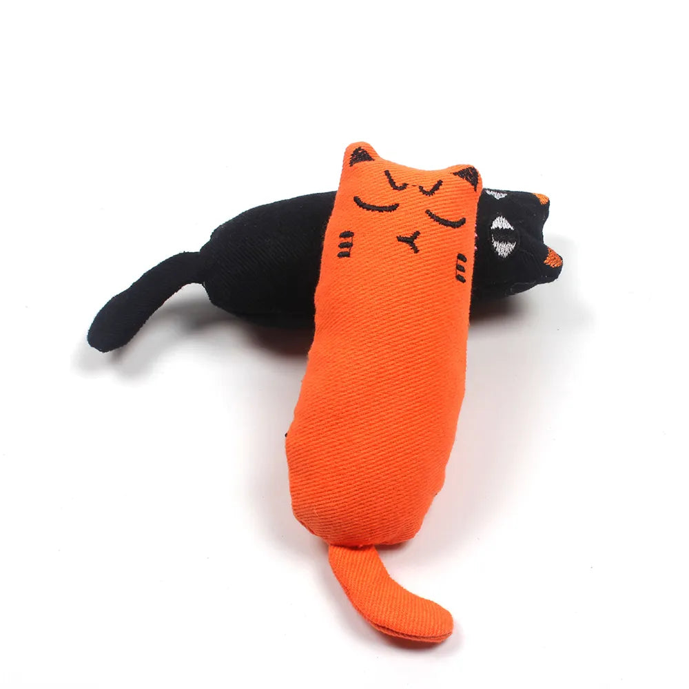 Cute Cat Toys Funny Interactive Plush Cat Toy Mini Teeth Grinding Catnip Toys Kitten Chewing Squeaky Toy Pets Accessories