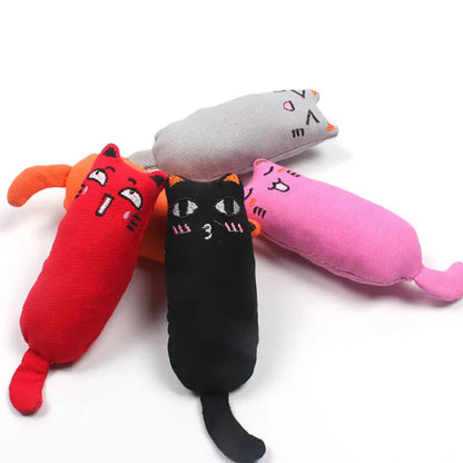 Cute Cat Toys Funny Interactive Plush Cat Toy Mini Teeth Grinding Catnip Toys Kitten Chewing Squeaky Toy Pets Accessories