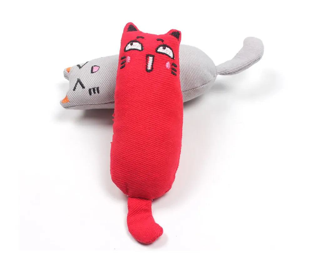 Cute Cat Toys Funny Interactive Plush Cat Toy Mini Teeth Grinding Catnip Toys Kitten Chewing Squeaky Toy Pets Accessories