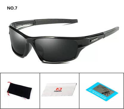 DUBERY Design Men's Glasses Polarized Black Driver Sunglasses UV400 Shades Retro Fashion Sun Glass For Men Model 620 C7 Polarized D620