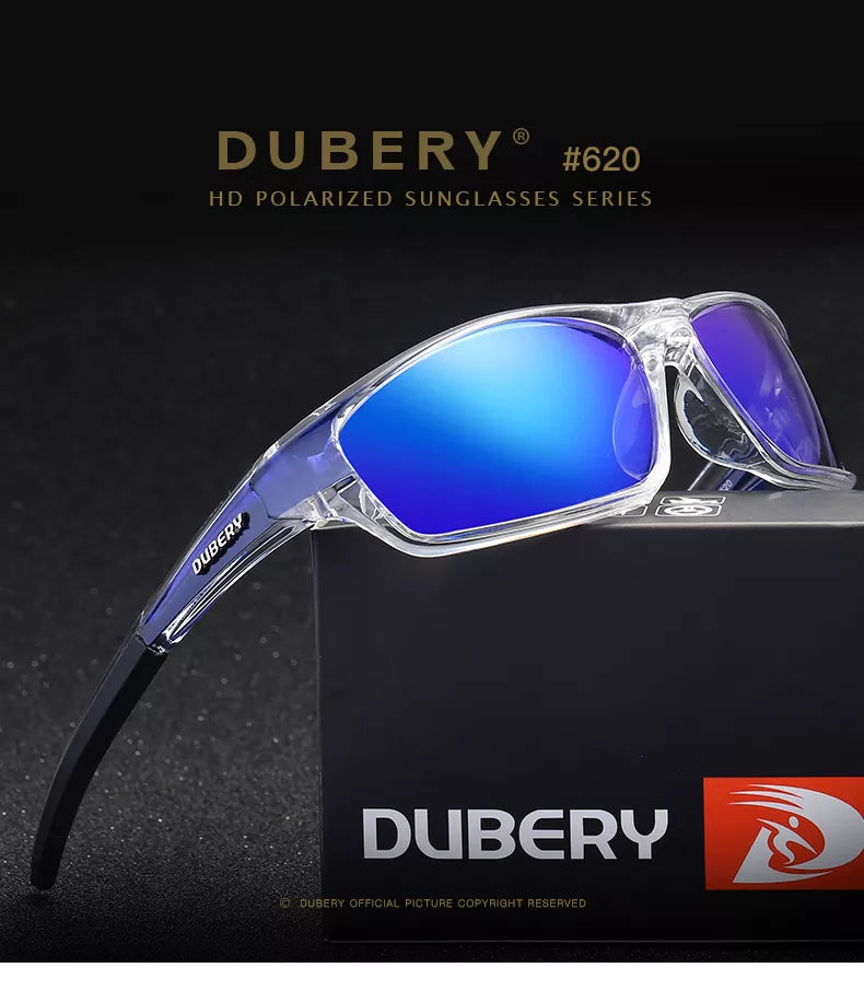 DUBERY Design Men's Glasses Polarized Black Driver Sunglasses UV400 Shades Retro Fashion Sun Glass For Men Model 620