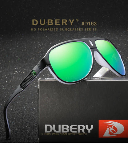 DUBERY Design Polarized Sunglasses Men Driving Shades Male Retro Sun Glasses For Men Summer Mirror Goggle UV400 Oculos 163