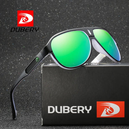 DUBERY Design Polarized Sunglasses Men Driving Shades Male Retro Sun Glasses For Men Summer Mirror Goggle UV400 Oculos 163