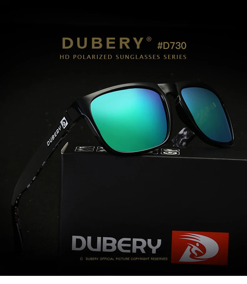 DUBERY Design Polarized Sunglasses Men Drving Shades Male Sun Glasses For Men Summer Square Goggle Oculos UV400 730