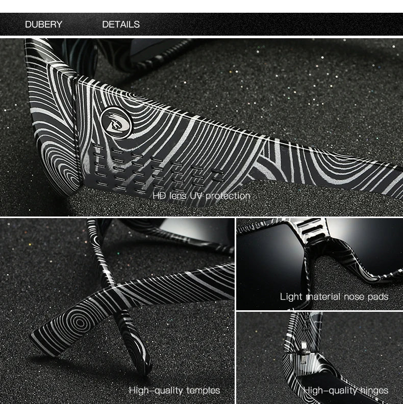 DUBERY Design UV400 Sunglasses Men's Retro Male Goggle Colorful Sun Glasses For Men Fashion Mirror Shades Oversized Oculos