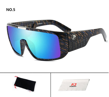 DUBERY Design UV400 Sunglasses Men's Retro Male Goggle Colorful Sun Glasses For Men Fashion Mirror Shades Oversized Oculos C5 D2030