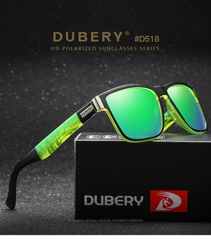 DUBERY Fishing Camping Hiking Sunglasses Polarized Sunglasses Male Sun Glasses For Men Retro Cheap Luxury Brand Designer 518