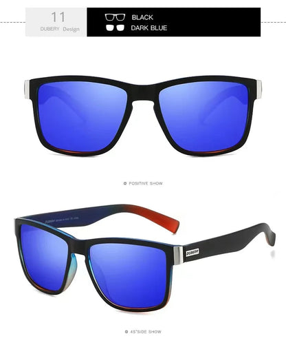 DUBERY Fishing Camping Hiking Sunglasses Polarized Sunglasses Male Sun Glasses For Men Retro Cheap Luxury Brand Designer 518